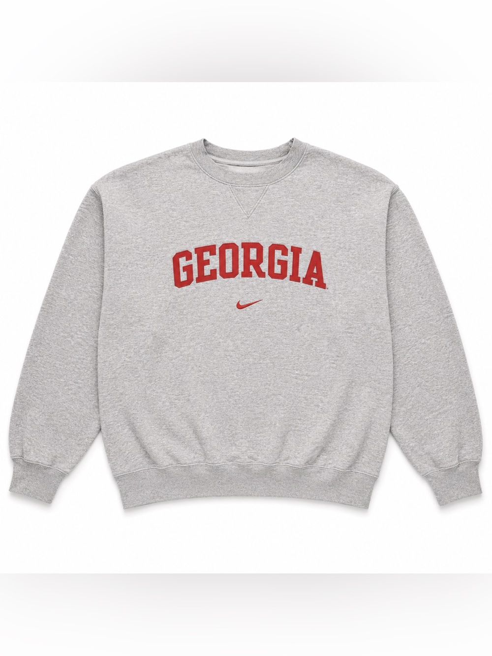 Vintage Nike Team Georgia Bulldogs Sweatshirt Gray Red Size L